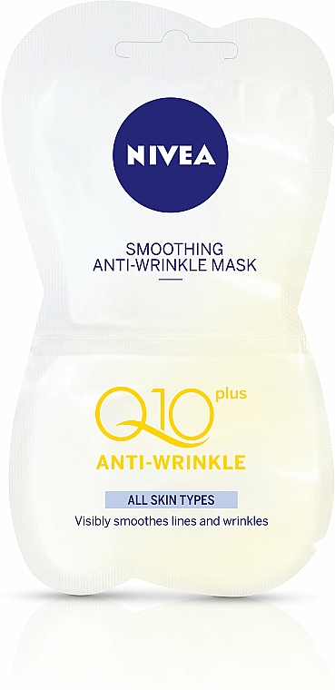 Zmiękczająca maska przeciwzmarszczkowa do twarzy - NIVEA Visage Q10 Plus Anti-Wrinkle Smoothing Facial Mask — Zdjęcie N1