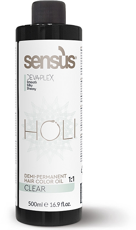 Półtrwały olejek koloryzujący do włosów - Sensus Holi Demi Permanent Color Oil Clear — Zdjęcie N1