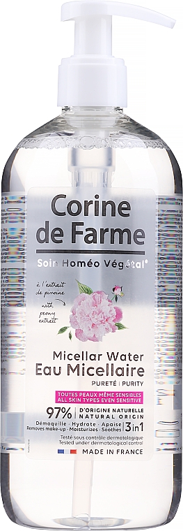 Oczyszczający płyn micelarny - Corine de Farme Purity Micellar Water