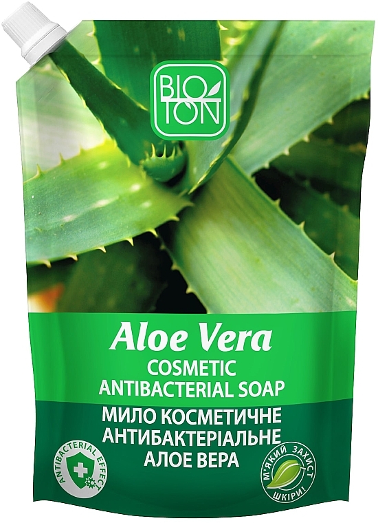 Mydło antybakteryjne Aloes - Bioton Cosmetics Aloe Liquid Soap (uzupełnienie) — Zdjęcie N1