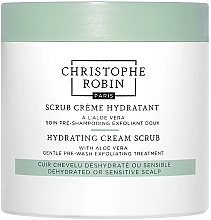 Nawilżający krem do peelingu skóry głowy z aloesem - Christophe Robin Hydrating Cream Scrub with Aloe Vera — Zdjęcie N1