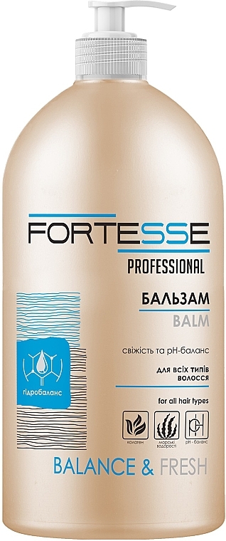 Balsam balansujący pH włosów (z pompką) - Fortesse Professional Balance & Fresh Balm — Zdjęcie N2