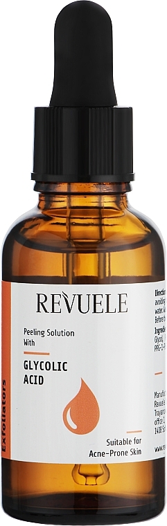 Peeling do skóry problematycznej z kwasem glikolowym - Revuele Exfoliators Peeling Solution With Glycolic Acid — Zdjęcie N1