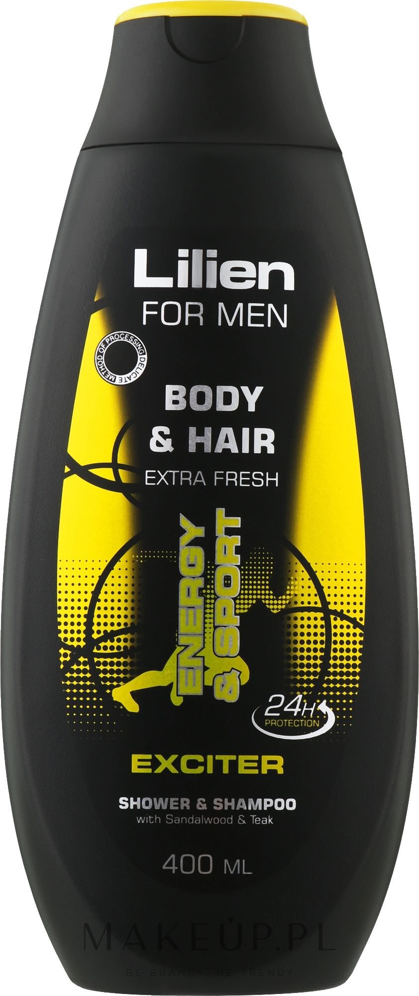 Żel pod prysznic i szampon dla mężczyzn Exciter - Lilien For Men Body & Hair Exciter Shower & Shampoo — Zdjęcie 400 ml
