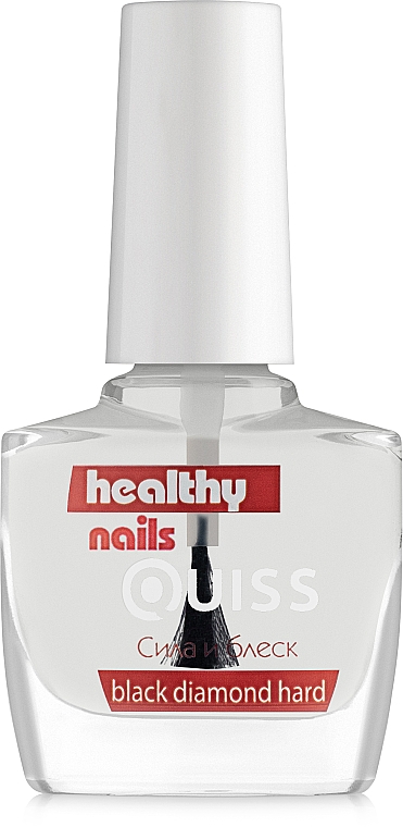 Wzmacniająca odżywka nabłyszczająca do paznokci - Quiss Healthy Nails №12 Black Diamond Hard — Zdjęcie N1