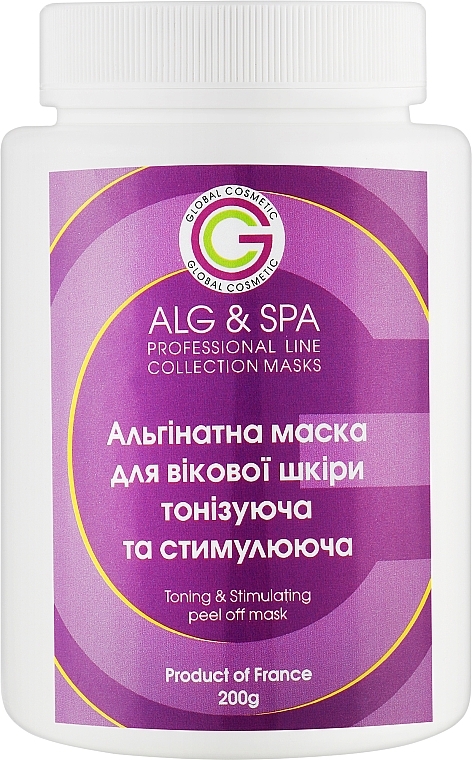 Maska alginianowa Tonizująca i stymulująca do starzenia się skóry - ALG & SPA Professional Line Collection Masks Tonic and Stimulating Peel off Mask
