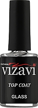 Top coat do lakieru hybrydowego - Vizavi Professional Top Coat Glass — Zdjęcie N1