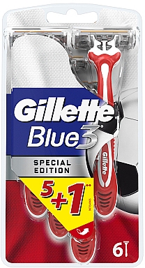 Maszynki do golenia, 5+1 szt. - Gillette Blue III Red and White — Zdjęcie N3
