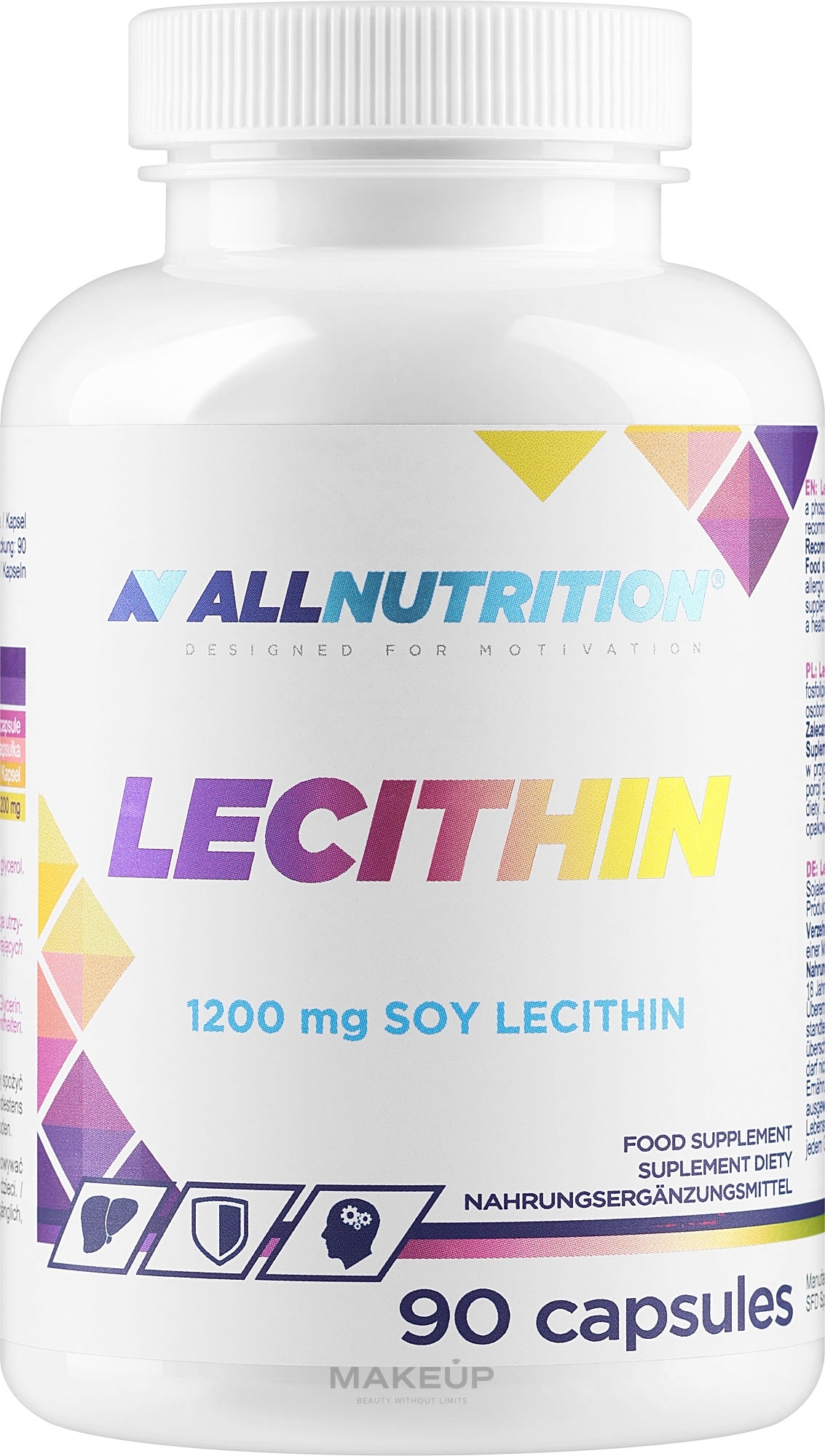 Suplement diety Lecytyna - Allnutrition Lecithin — Zdjęcie 90 szt.