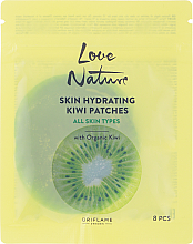 Nasączane płatki kosmetyczne z ekstraktem z kiwi - Oriflame Love Nature Skin Hydrating Kiwi Patches — Zdjęcie N1