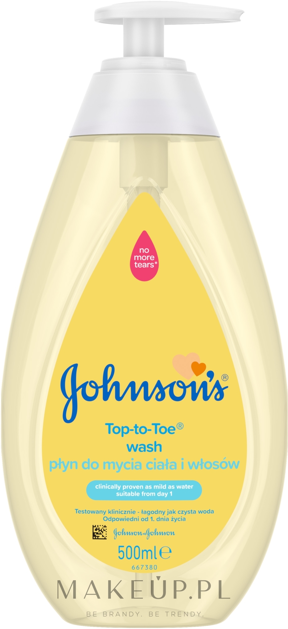 Płyn do mycia ciała i włosów dla dzieci od 1. dnia życia - Johnson’s® Baby Top-To-Toe — Zdjęcie 500 ml