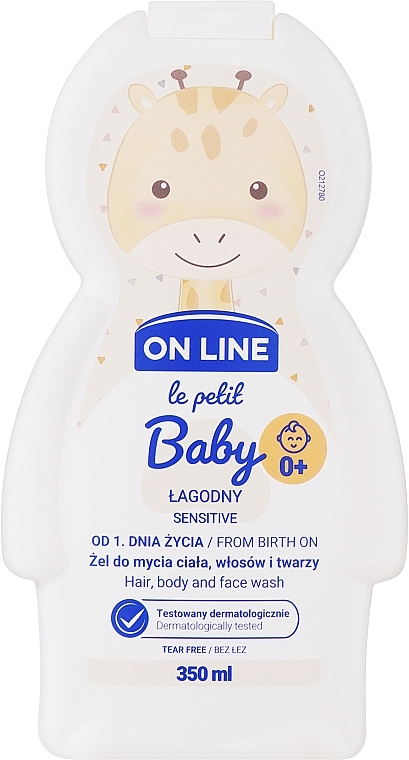 Żel do mycia ciała, włosów i twarzy - On Line Le Petit Baby Sensitive 0+ — Zdjęcie N1