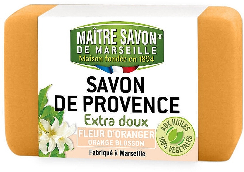 Mydło w kostce do rąk Kwiat pomarańczy - Maitre Savon De Marseille Savon De Provence Orange Blossom Soap Bar — Zdjęcie N1