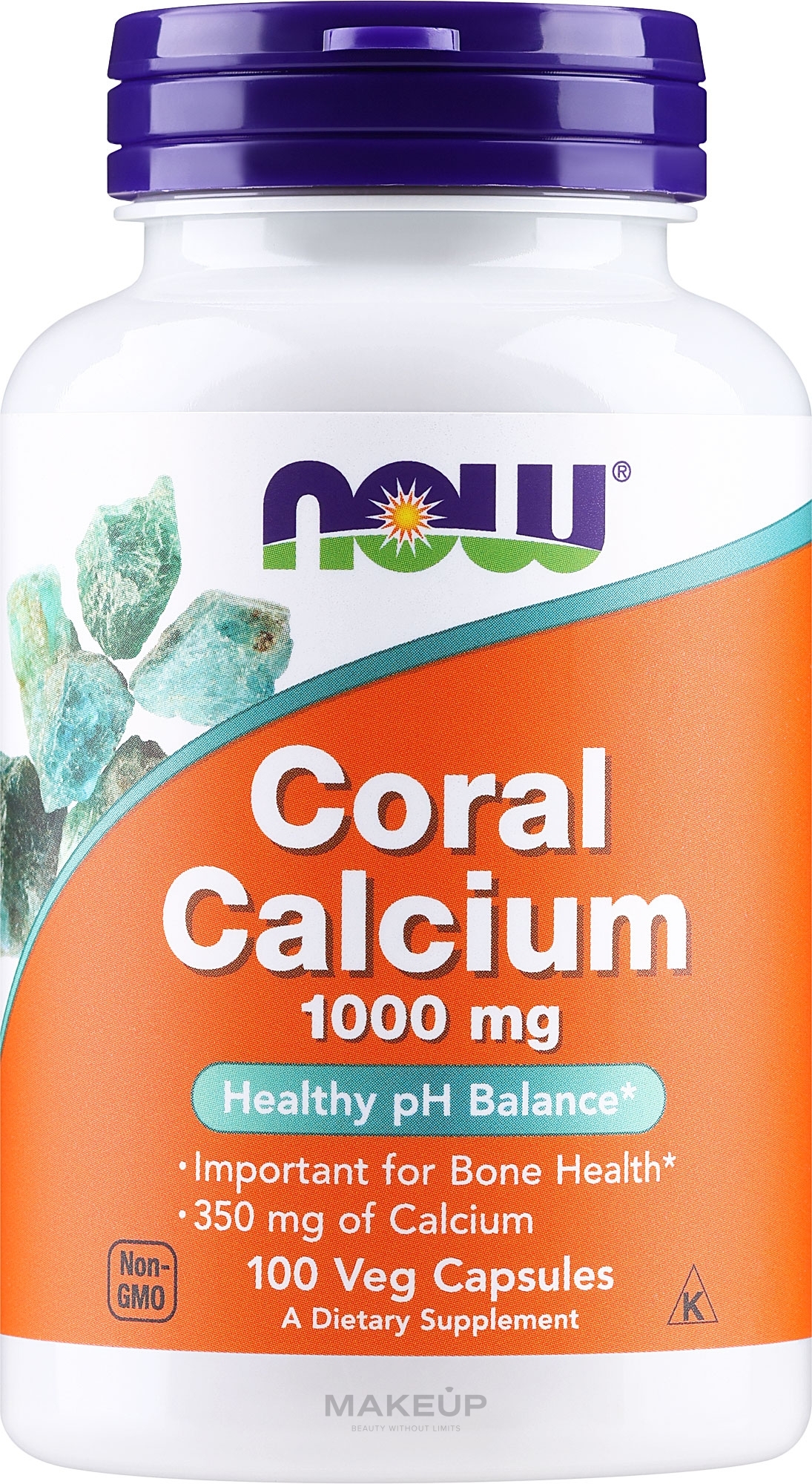 Wapń w kapsułkach, 100 szt. - Now Foods Coral Calcium — Zdjęcie 100 szt.