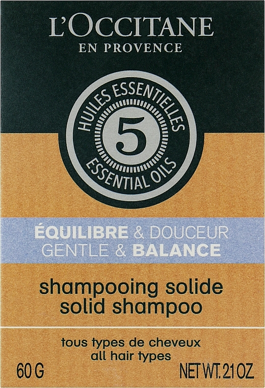 Delikatny szampon do włosów w kostce - L'Occitane En Provence Solid Shampoo Delicate Care And Balance — Zdjęcie N1