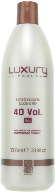 Mleczny oksydat - Green Light Luxury Haircolor Oxidant Milk 12% 40 vol. — Zdjęcie N1