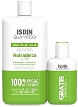 Zestaw - Isdin Nutradeica Oily Anti-Dandruff Set (shm/200 ml + shm/10 ml) — Zdjęcie N1