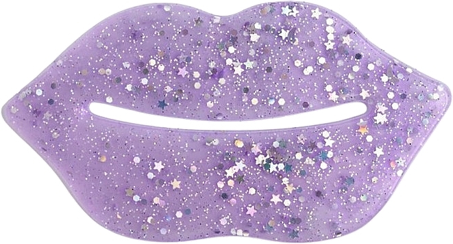 Hydrożelowa maseczka na usta z brokatem - IDC Institute Glitter Hydrogel Lips Pad Purple  — Zdjęcie N2