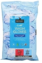 Chusteczki nawilżane do twarzy i ciała, 16 szt. - Sence Wet Wash Gloves Face & Body — Zdjęcie N1