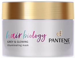 Maska do włosów farbowanych - Pantene Pro-V Hair Biology Grey & Glowing Illuminating Mask — Zdjęcie N1