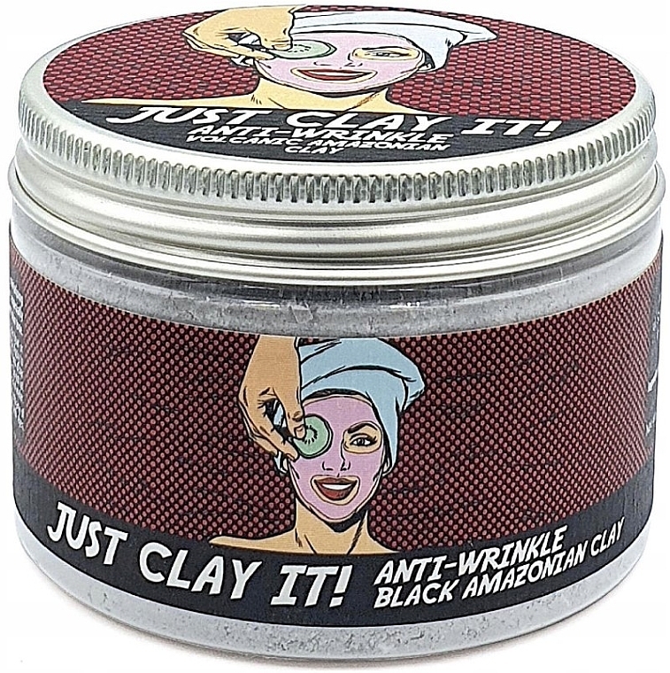 Czarna glinka wulkaniczna do twarzy, przeciwzmarszczkowa - New Anna Cosmetics Just Clay It! — Zdjęcie N2