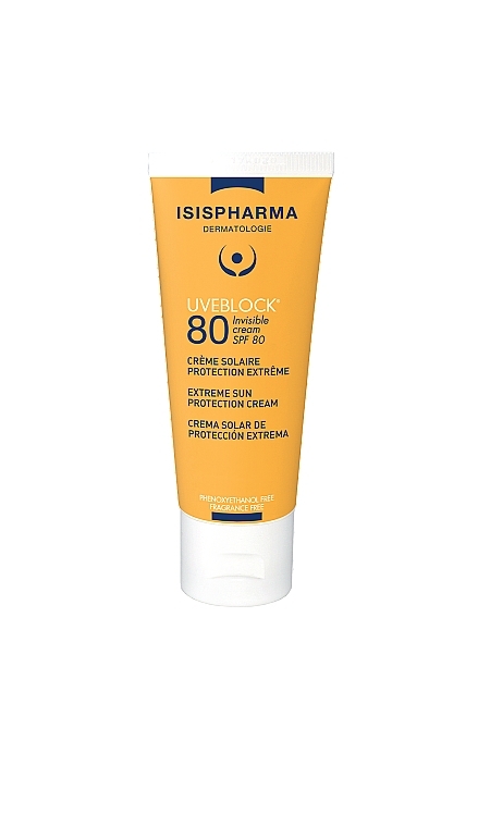 Silny krem przeciwsłoneczny do twarzy SPF 80 - Isispharma Uveblock 80 Extreme Sun Protection Cream — Zdjęcie N1