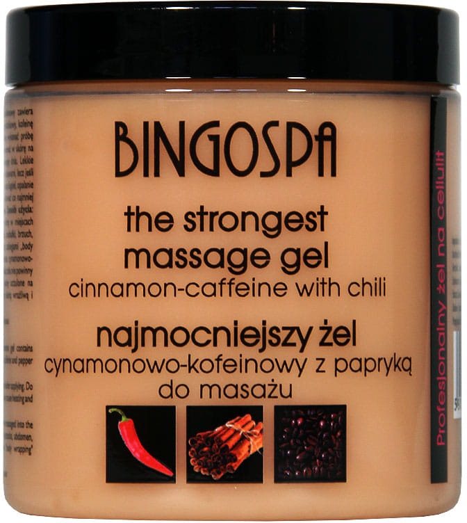 Najmocniejszy żel cynamonowo-kofeinowy z papryką do masażu - BingoSpa Gel