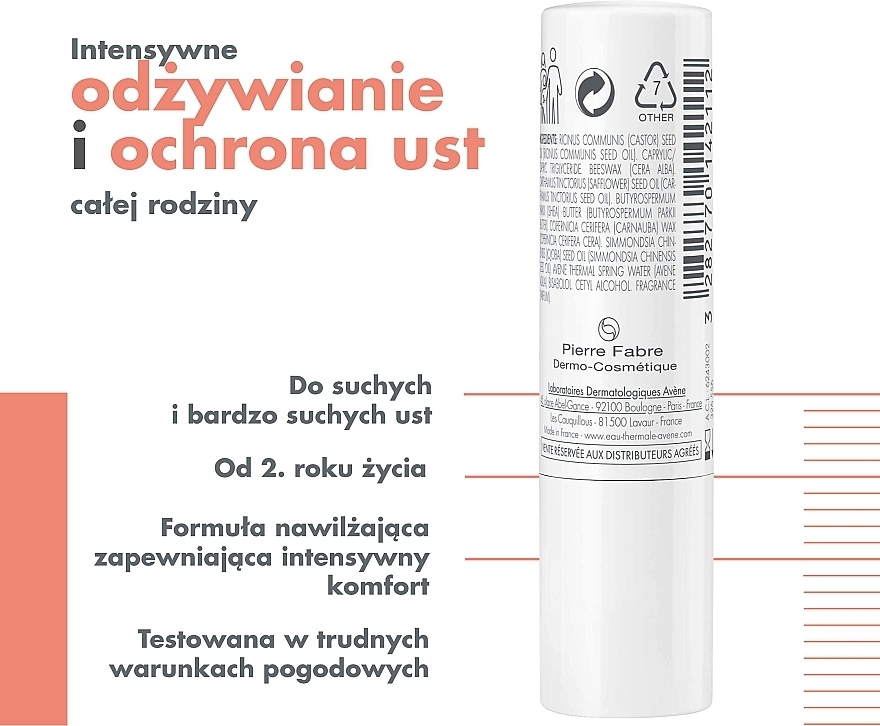 Odżywczy balsam do ust - Avene Peaux Seches Cold Cream Lip Balm — Zdjęcie N4