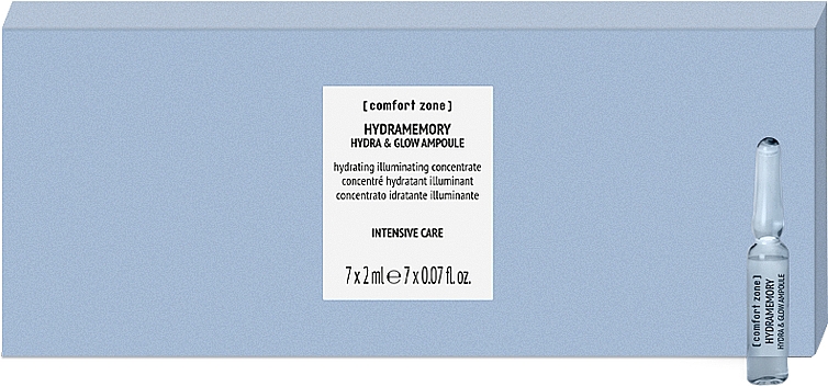 Nawilżające ampułki do twarzy - Comfort Zone Hydramemory Hydra & Glow Ampoule (ser/7x2ml) — Zdjęcie N1