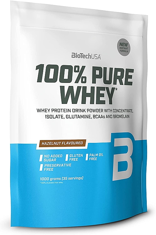 Odżywka białkowa Orzech laskowy - BiotechUSA 100% Pure Whey Hazelnut — Zdjęcie N1