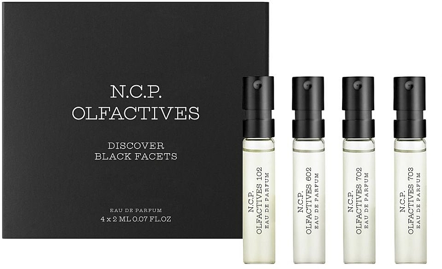 N.C.P. Olfactives Discover Black Facets - Zestaw (edp 4 x 2 ml) — Zdjęcie N1