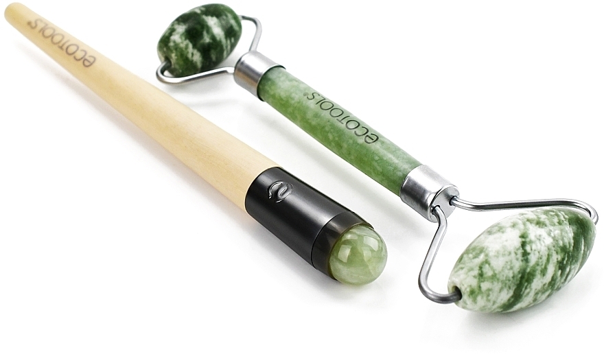 PRZECENA! Zestaw jadeitowych masażerów do twarzy - EcoTools Jade Roller Duo Set * — Zdjęcie N3