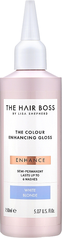 Rozświetlacz podkreślający chłodny odcień blondu - The Hair Boss Colour Enhancing Gloss White Blond — Zdjęcie N1