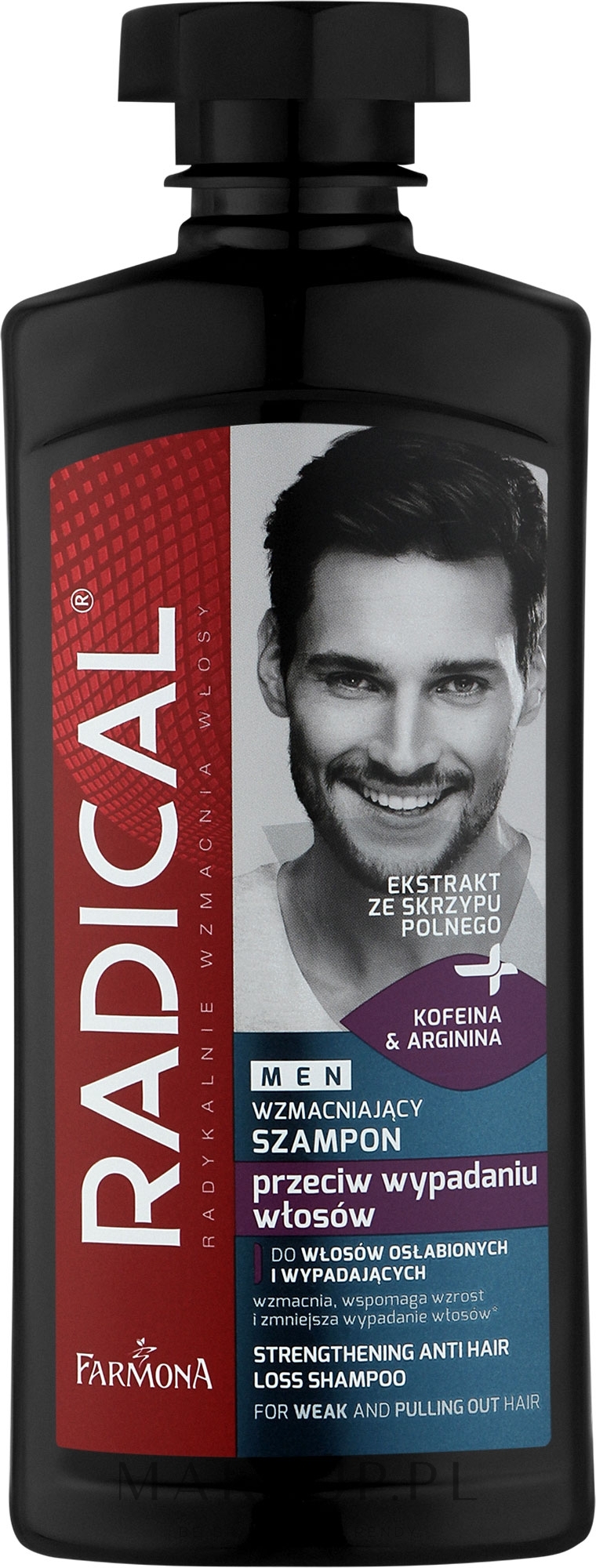 Szampon wzmacniający przeciw wypadaniu włosów dla mężczyzn - Farmona Radical Men Shampoo — Zdjęcie 400 ml