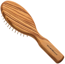 Antystatyczna podróżna szczotka do włosów z drewna oliwnego - Hydrea London Olive Wood Anti-Static Travel Hair Brush — Zdjęcie N2