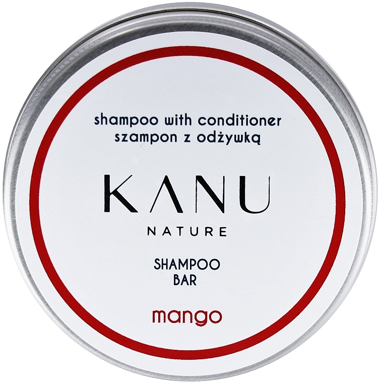 Szampon do włosów 2 w 1 w metalowym opakowaniu - Kanu Nature Shampoo With Conditioner Shampoo Bar Mango — Zdjęcie N1