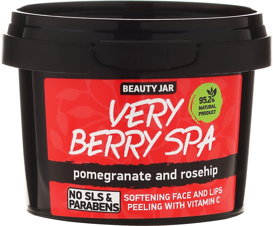 Delikatny peeling do twarzy i ust z witaminą C - Beauty Jar Very Berry Spa Softening Face And Lips Peeling With Vitamin C Pomegranate And Rosehip — Zdjęcie N2