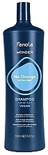 Szampon neutralizujący odcienie miedzi i pomarańczy - Fanola Wonder No Orange Extra Care Anti-Orange Shampoo — Zdjęcie N1