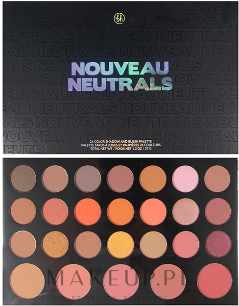 Paleta do makijażu - BH Cosmetics Blush and Shadow Palette — Zdjęcie Noveau Neutrals