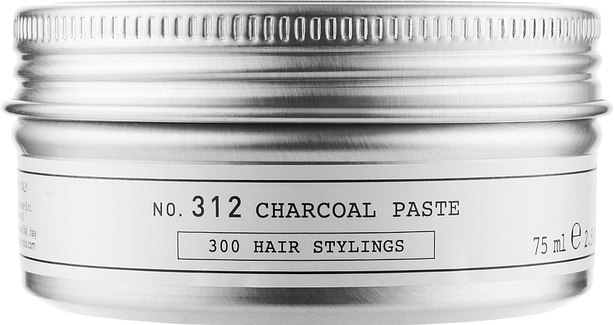 Mocno utrwalająca pasta do włosów z węglem drzewnym - Depot 312 Chorcoal Paste — Zdjęcie N1