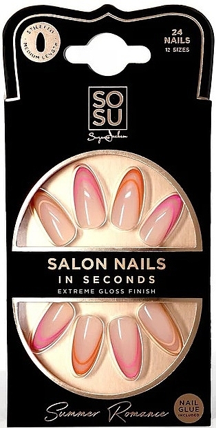 Zestaw sztucznych paznokci - Sosu by SJ Salon Nails In Seconds Summer Romance — Zdjęcie N1