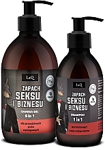 Zestaw - LaQ Doberman Sex & Business Black (sh/gel/500ml + shm/300ml) — Zdjęcie N1