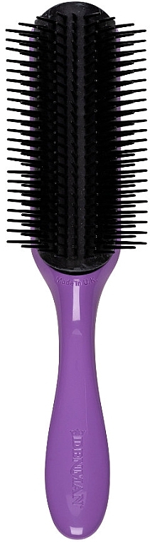 Szczotka do włosów D4, czarno-fioletowa - Denman Original Styling Brush D4 African Violet — Zdjęcie N1