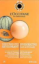 Maska do twarzy i oczu - L'Occitane Invigorating Face And Eye Mask (próbka) — Zdjęcie N1