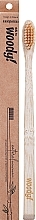 Bambusowa szczoteczka do zębów, średnie beżowe włosie - WoodyBamboo Bamboo Toothbrush Natural — Zdjęcie N1