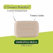 Mydło dermatologiczne dla podrażnionej skóry Owies Rhealba - A-Derma Soap Free Dermatological Bar — Zdjęcie N5