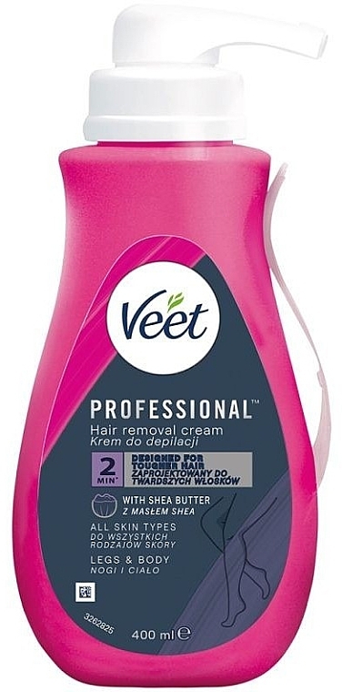 Krem do depilacji dla wszystkich rodzajów skóry, z masłem shea - Veet Professional Hair Removal Cream — Zdjęcie N10