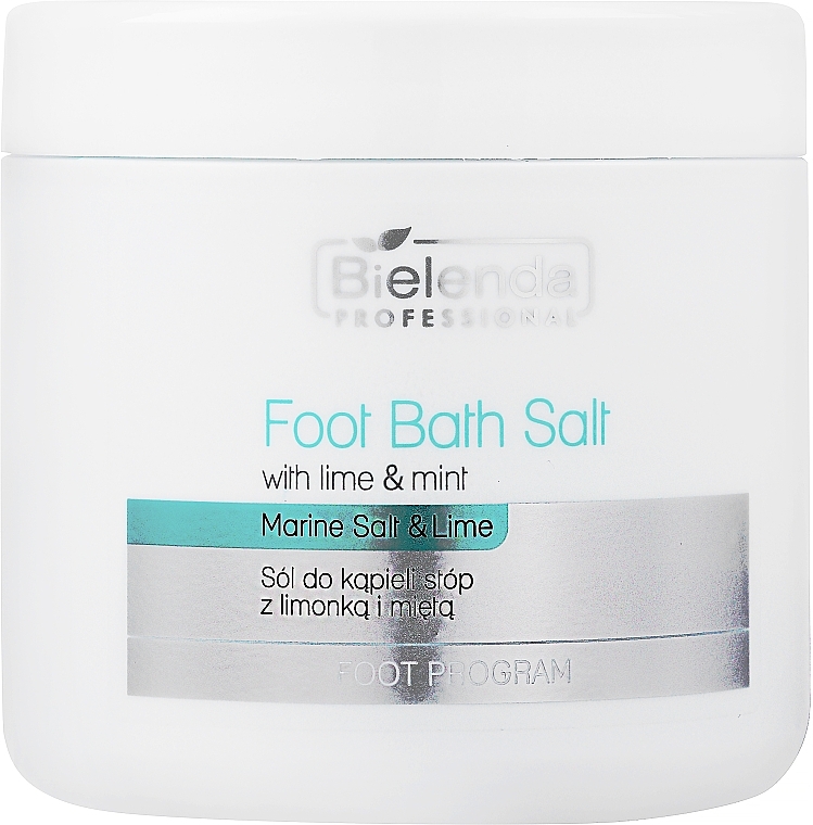 Sól do kąpieli stóp z limonką i miętą - Bielenda Professional Foot Bath Salt With Lime & Mint — Zdjęcie N1