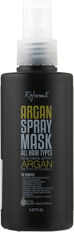 Spray arganowy do wszystkich rodzajów włosów - ReformA Argan Spray Mask For All Hair Types