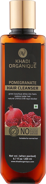 Naturalny ajurwedyjski szampon z granatem - Khadi Natural Pomegranate Hair Cleanser